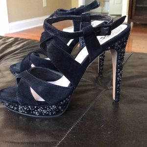 Black Bedazzled Vince Camuto Stilettos